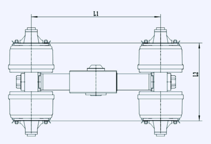 Cantilever à quatre essieux