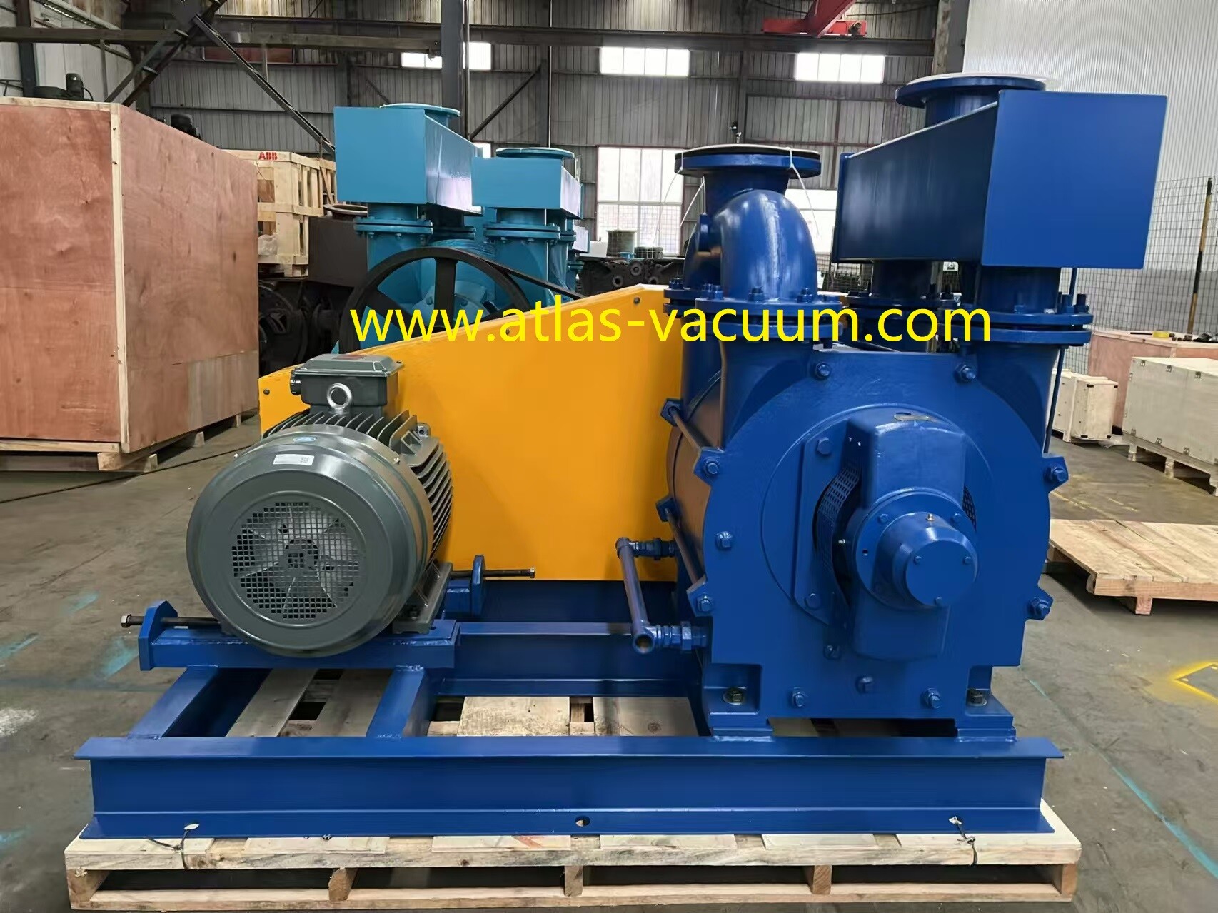 Shipment of Two 2BE1 252-45KW Liquid Ring Vacuum Pumps for the Food Industry