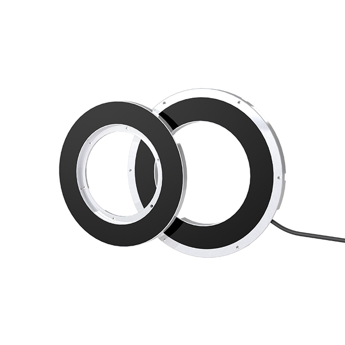 SEF170 The outer diameter is 170mm, the through hole diameter is 90mm, and the thickness is 19mm. Accuracy ±5″, ±3″ optional.
Repeatability ±1.5″.
Absolute and incremental angle encoders.
With LED indicator light to assist the installation function, the installation is convenient.