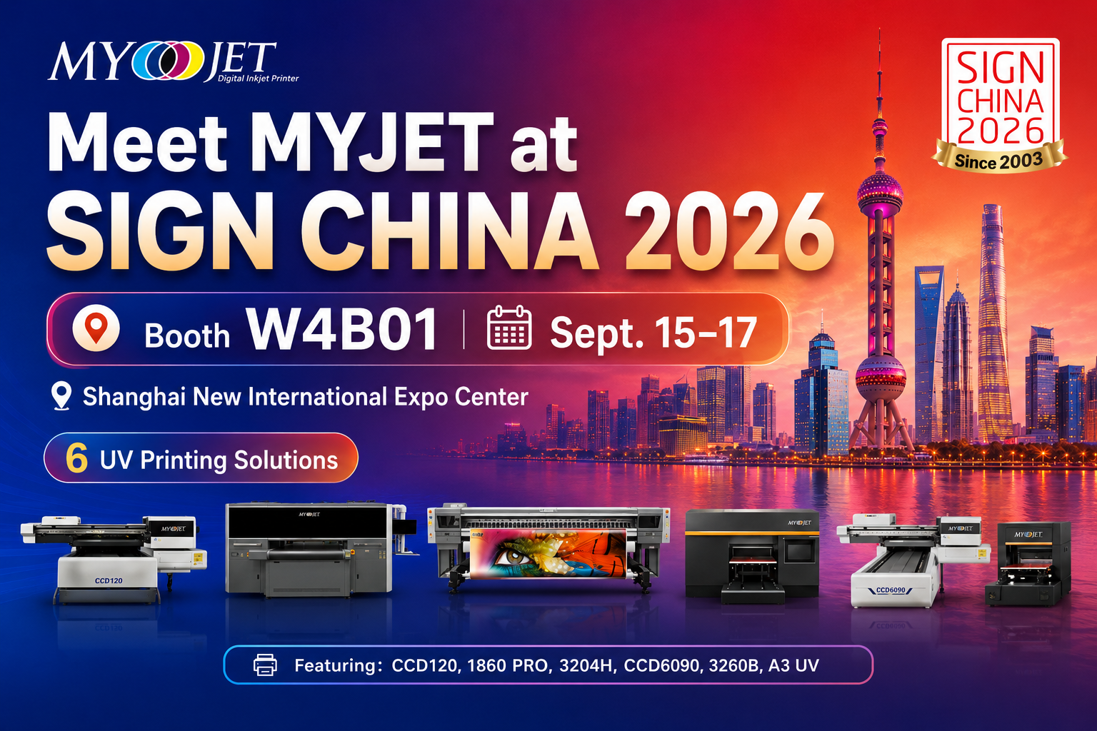 Meet MYJET at SIGN CHINA 2026 Shanghai – Booth W4B01 | UV Printing Solutions Meet MYJET at SIGN CHINA 2026 Shanghai – Booth W4B01 | UV Printing Solutions