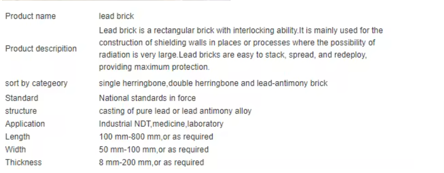 Lead Brick