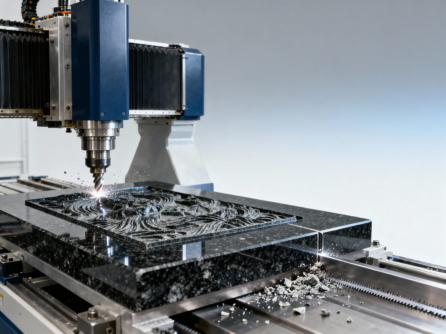 When to use a stone processing center instead of separate engraving and cutting machines