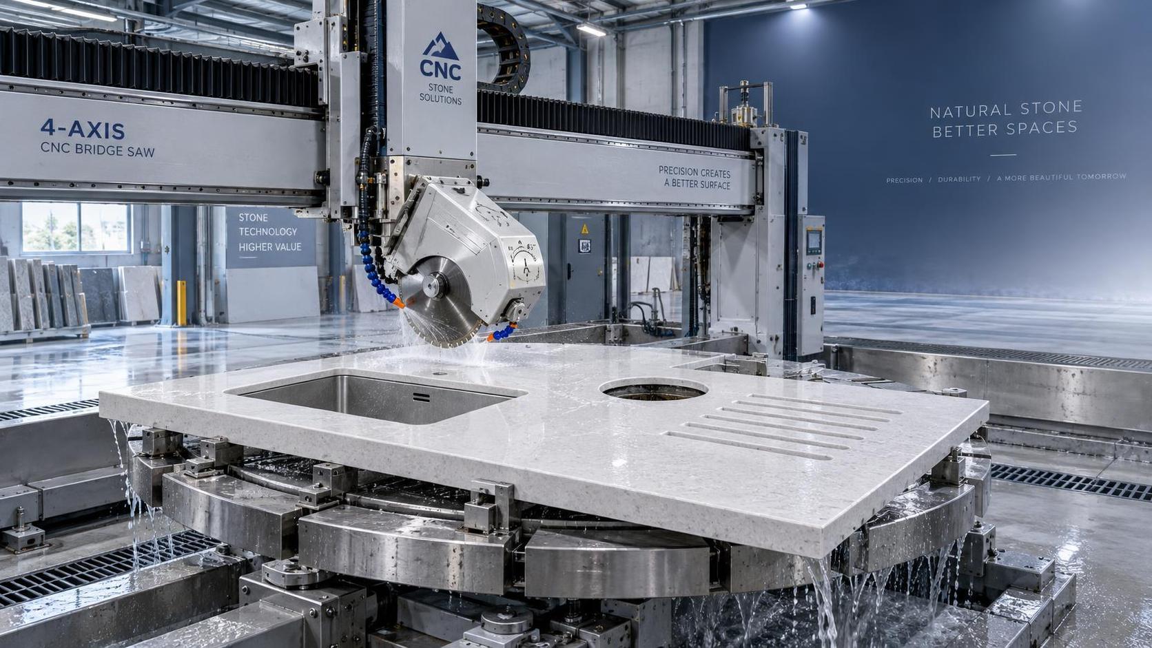 When a 4 axis bridge saw is enough for countertop fabrication