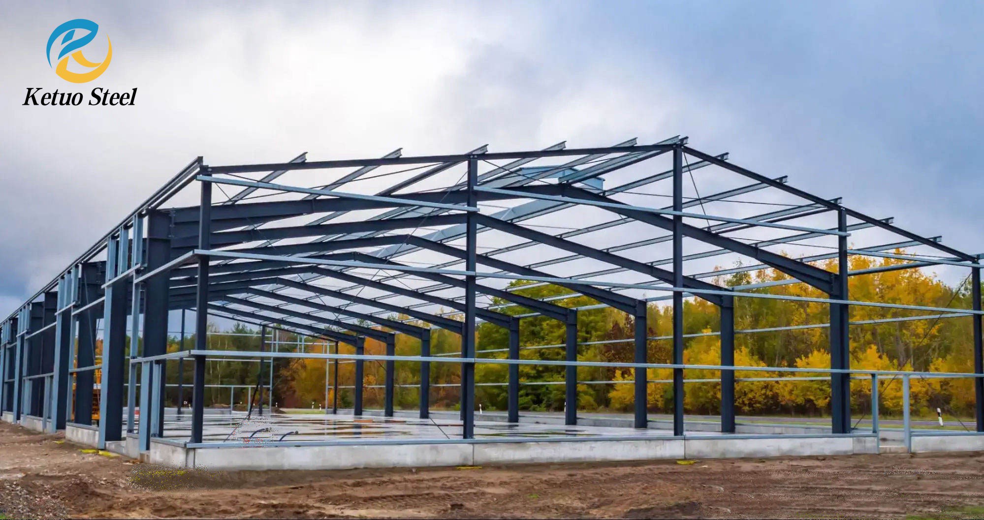 Light Steel Structure Prefabricated Metal Customized Construction Factory Portal FrameProcessing Workshop Building