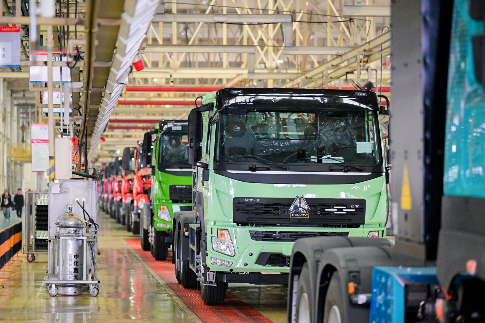 Every five minutes, a heavy truck is born here to witness the 