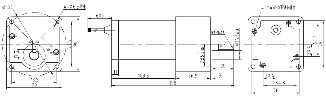 Yifan Motor Brushless DC Gear Motor 24V 90W, F80BL09-2424-J2, For Robotic Dexterous Hands