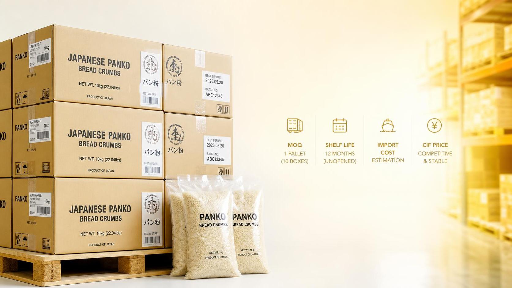 Japanese Panko Cost Breakdown for Importers: Freight, MOQ, and Shelf Life