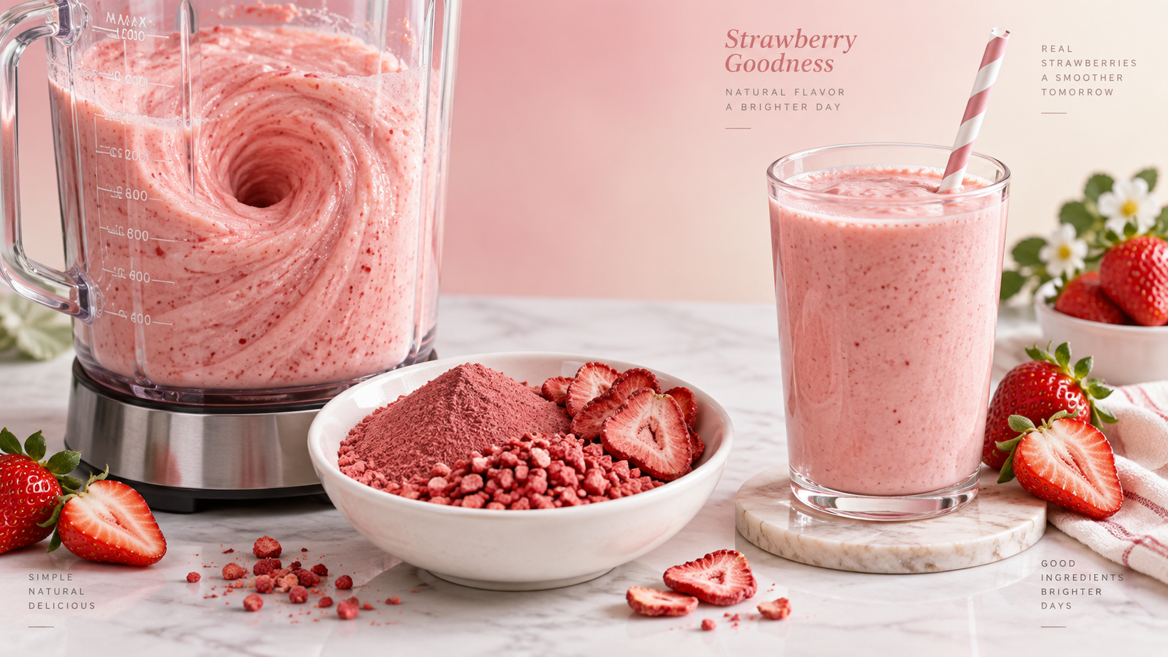 Wie getrocknete Erdbeeren für Smoothies die Konsistenz des Mixgetränks beeinflussen