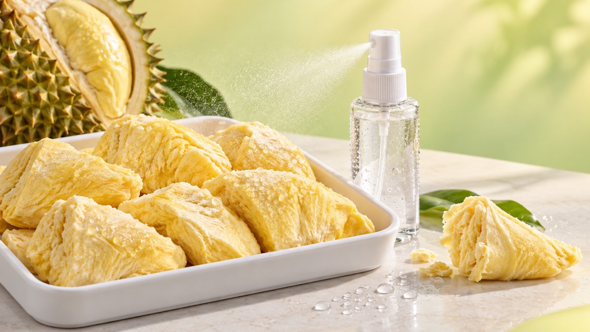 How to rehydrate freeze-dried durian quickly without losing texture كيفية إعادة ترطيب الدوريان المجفف بالتجميد بسرعة دون فقدان القوام