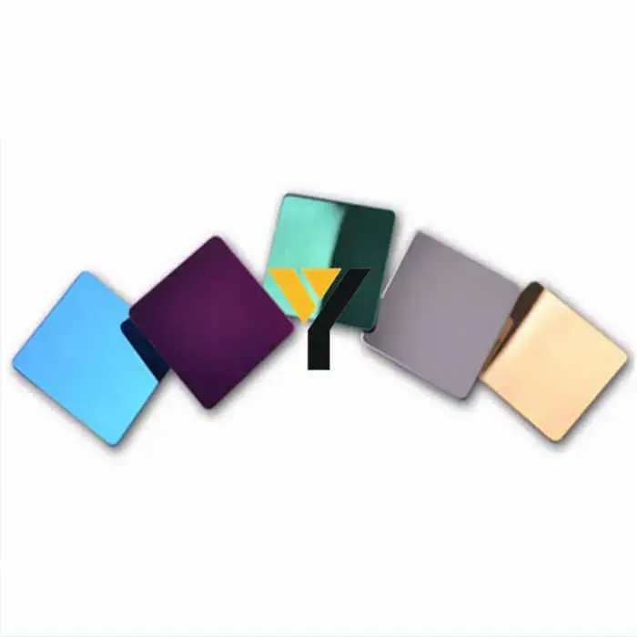 Decorative AISI 201 202 304 Rose Gold Blue Super Mirror Finish Stainless Steel Sheet