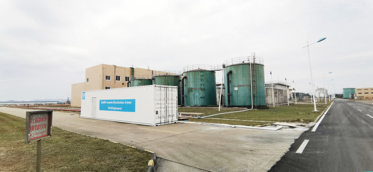 Containerized SWRO C500E at a power plant