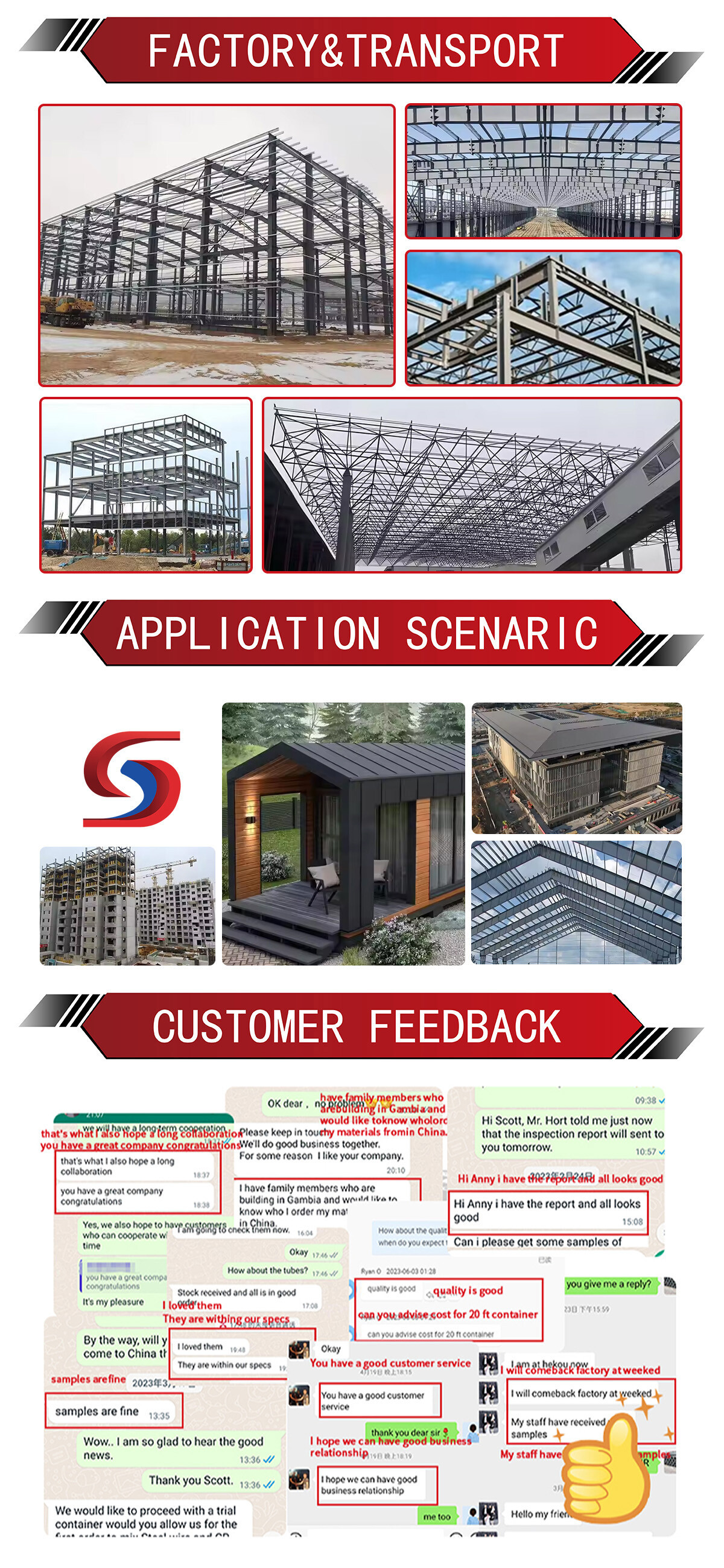 Customized Prefabricated Warehouse Building Steel Structure With European Material