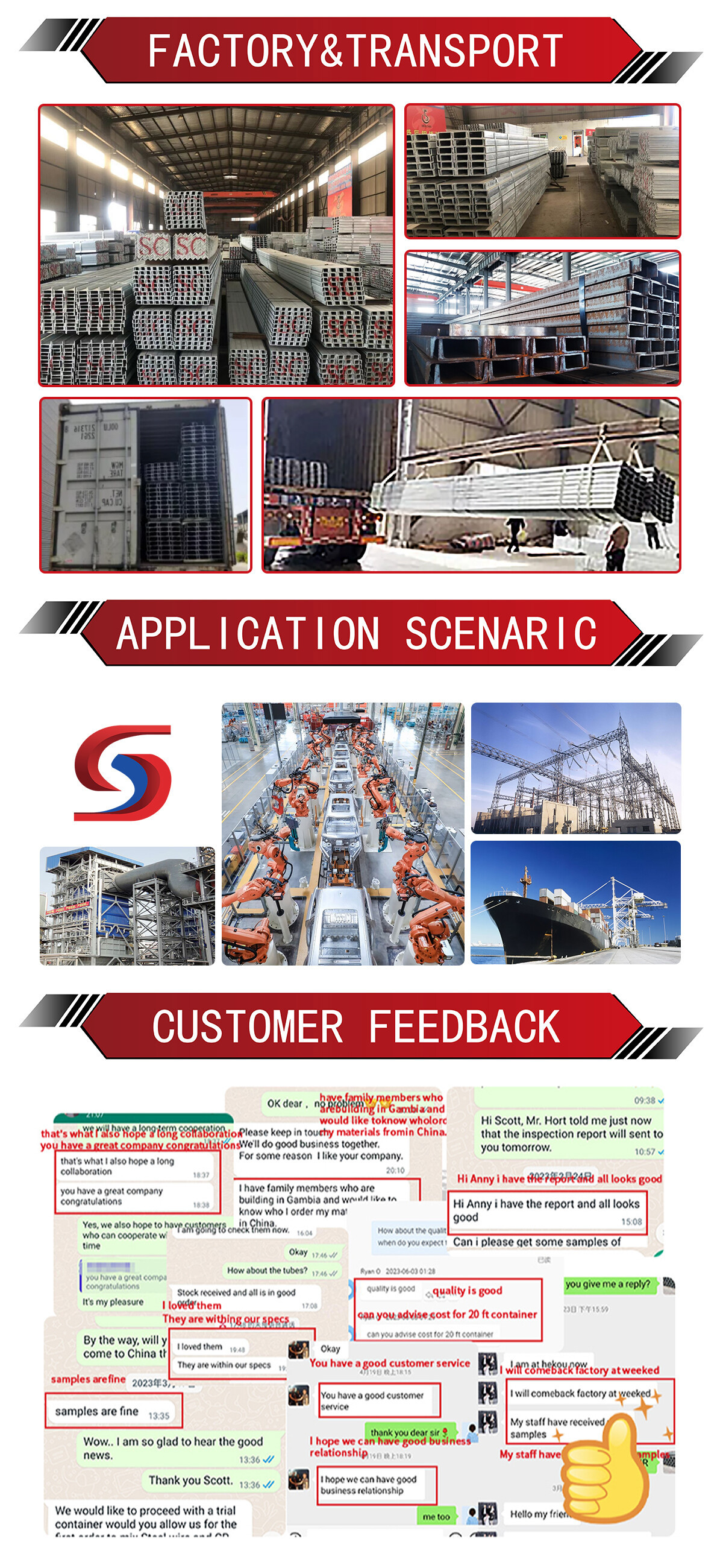 Q235/Q345 /SS400 Hot Rolled Steel channel U /C Section Shaped Steel channels SS400 Profile Galvanized 6m-12m U Beam75