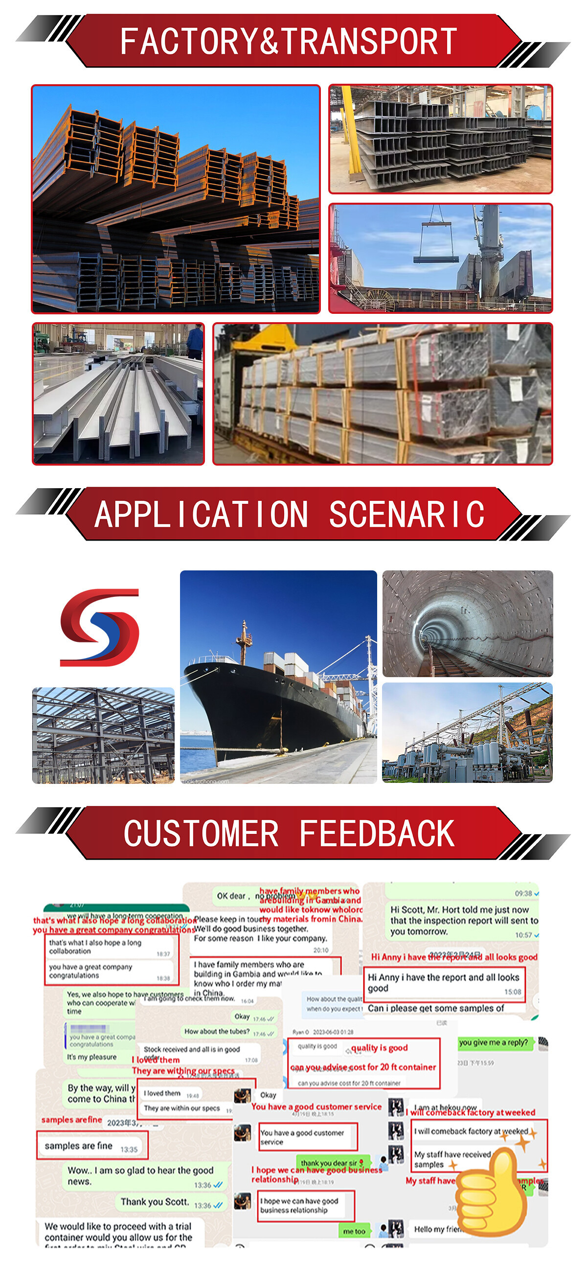 H-beam / Structural steel H-beams