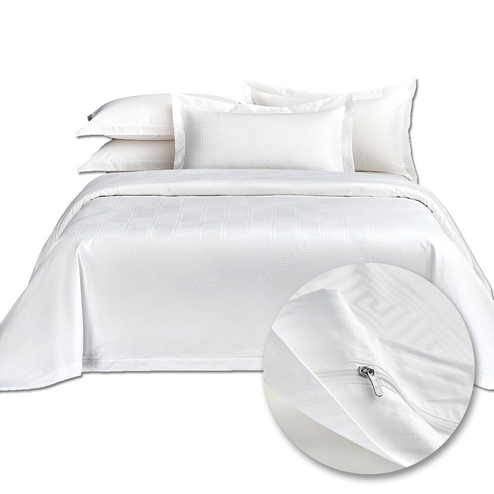 Luxury Custom Queen King Satin Pure White 100% Cotton Bedsheet Bed Linen 5 Star Hotel Bedding Set Luxury Custom Queen King Satin Pure White 100% Cotton Bedsheet Bed Linen 5 Star Hotel Bedding Set