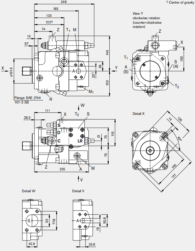 Rexroth A11VO190DRG/11L-NTD12K02 Variable Hydraulic Piston Pump