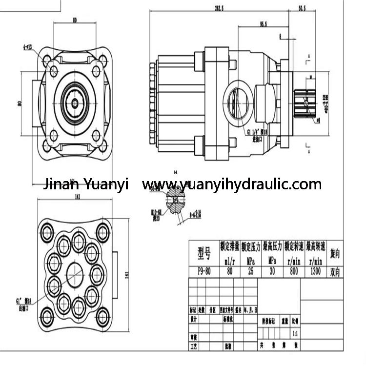 Dump Truck High Pressure Pump, P6-40 P9-80 Hydraulic Piston Pump