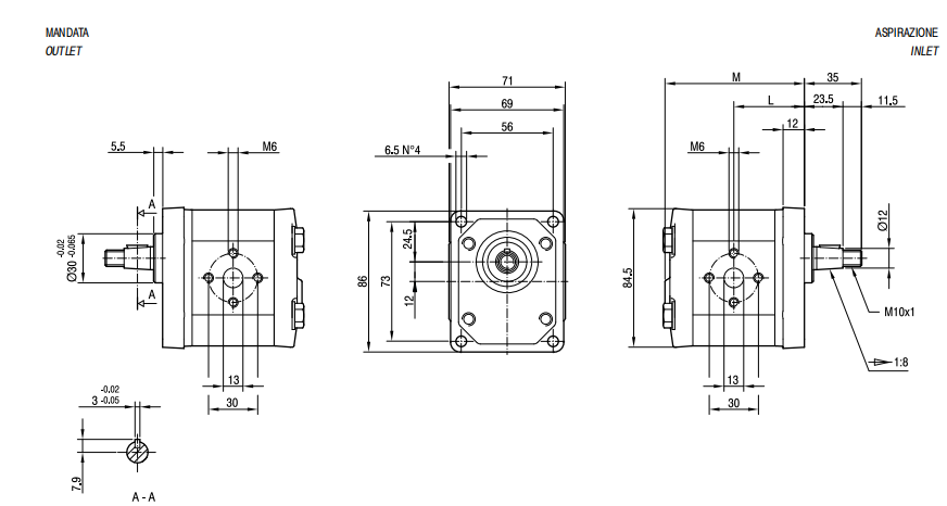 GHP1 Single Gear Hydraulic Pump,GHP1-D(S)-6 GHP1-D(S)-9 High Pressure Gear Pump