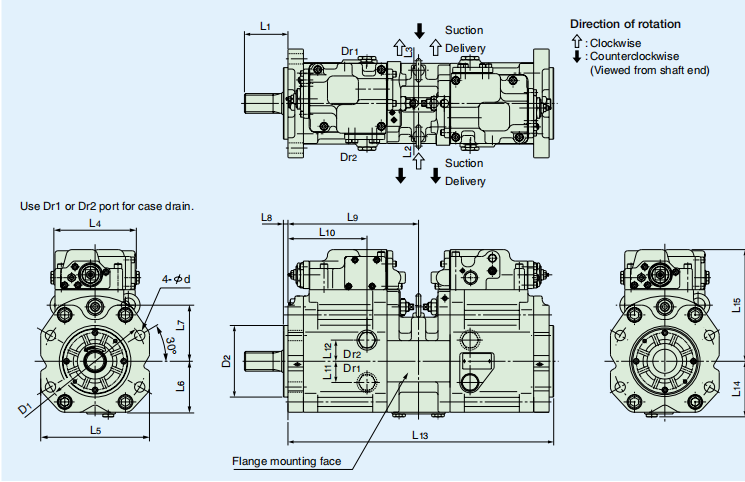 Kawasaki K3V63 K3V112 K3V140 K3V280 Hydraulic Piston Pump For Excavator