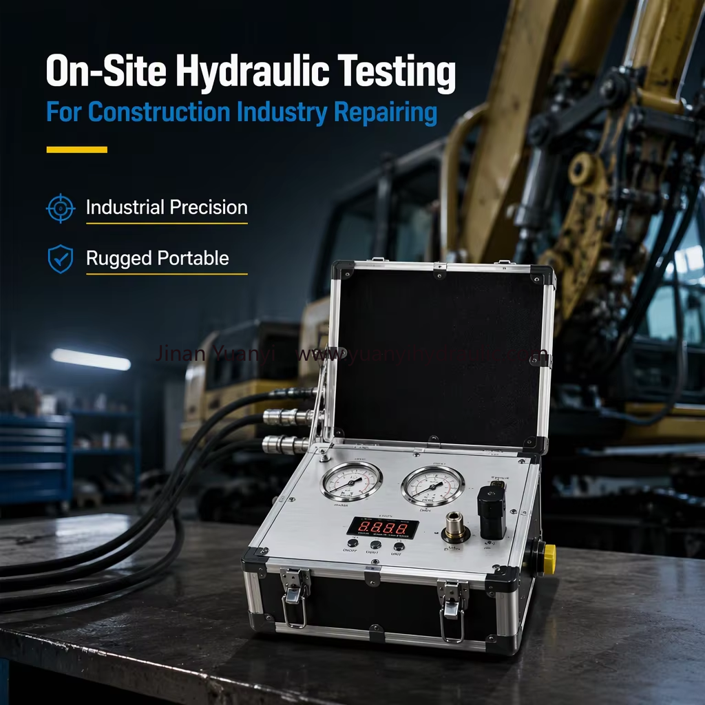 H9106cf42242742aa8138a1f7a6ee54926 Portable Hydraulic Pump Valve Pressure Tester Digital Hydraulic Pump Oil Pressure Gauges Hydraulic Motor Flow Testing Equipment