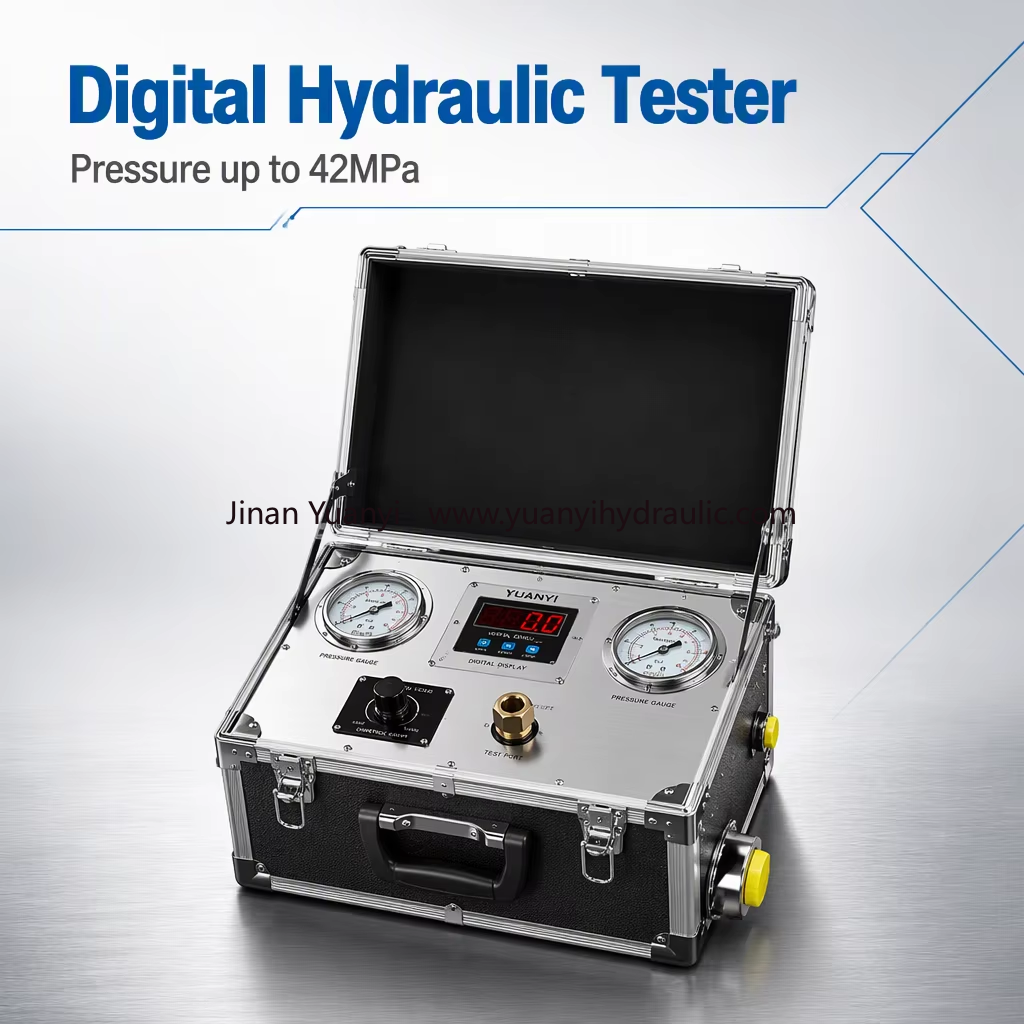 Hee6837ea28524aa5a00738a3dcb0ef83Y Portable Hydraulic Pump Valve Pressure Tester Digital Hydraulic Pump Oil Pressure Gauges Hydraulic Motor Flow Testing Equipment