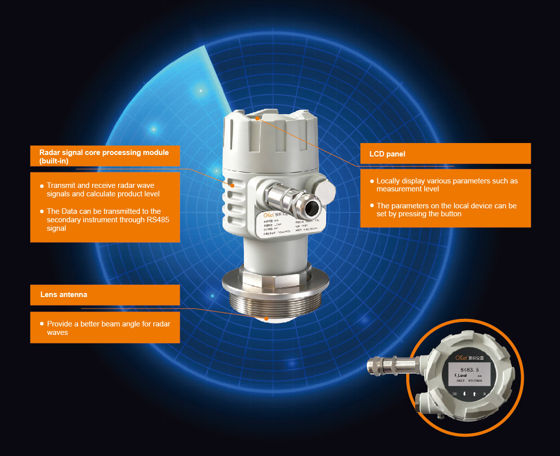 Medidor de nivel por radar RTG7800: almacenamiento más inteligente y seguro