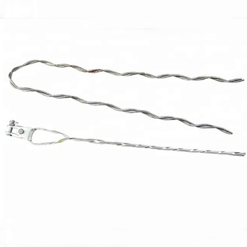 Galvanized Steel Helical Tension Grip Deadend Clamp For ADSS Fitting Guy Wire Hot Dipped Spiral Grip Deadend