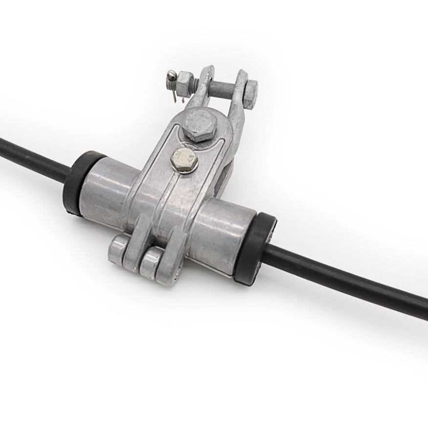 Dead End Grip Tangent Clamp For Overhead Cable Installation Preformed Suspension Clamp Set For 100-500m Span ADSS