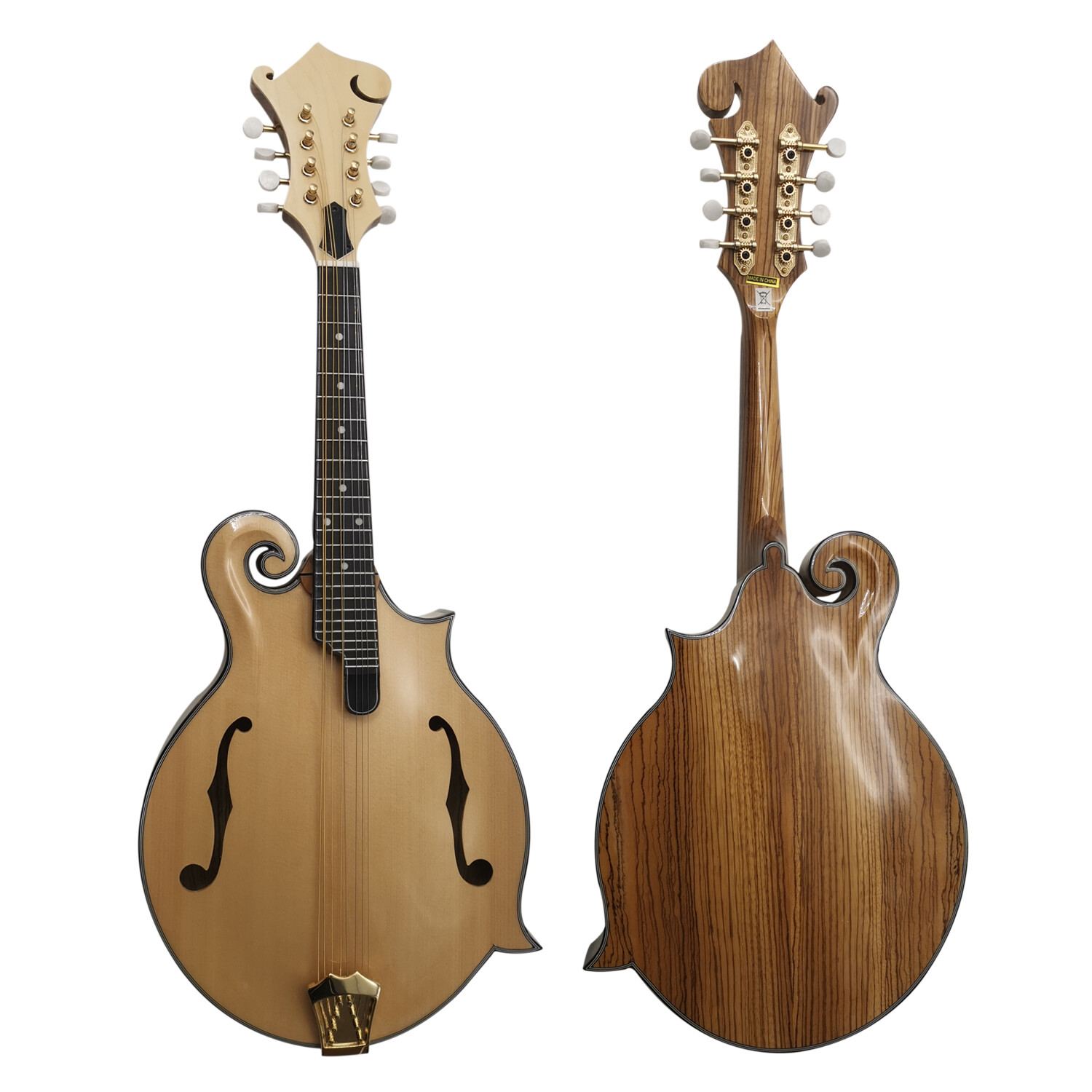 Afanti Solid Zebrawood Gloss Natural color F mandolin Afanti Solid Zebrawood Gloss Natural color F mandolin