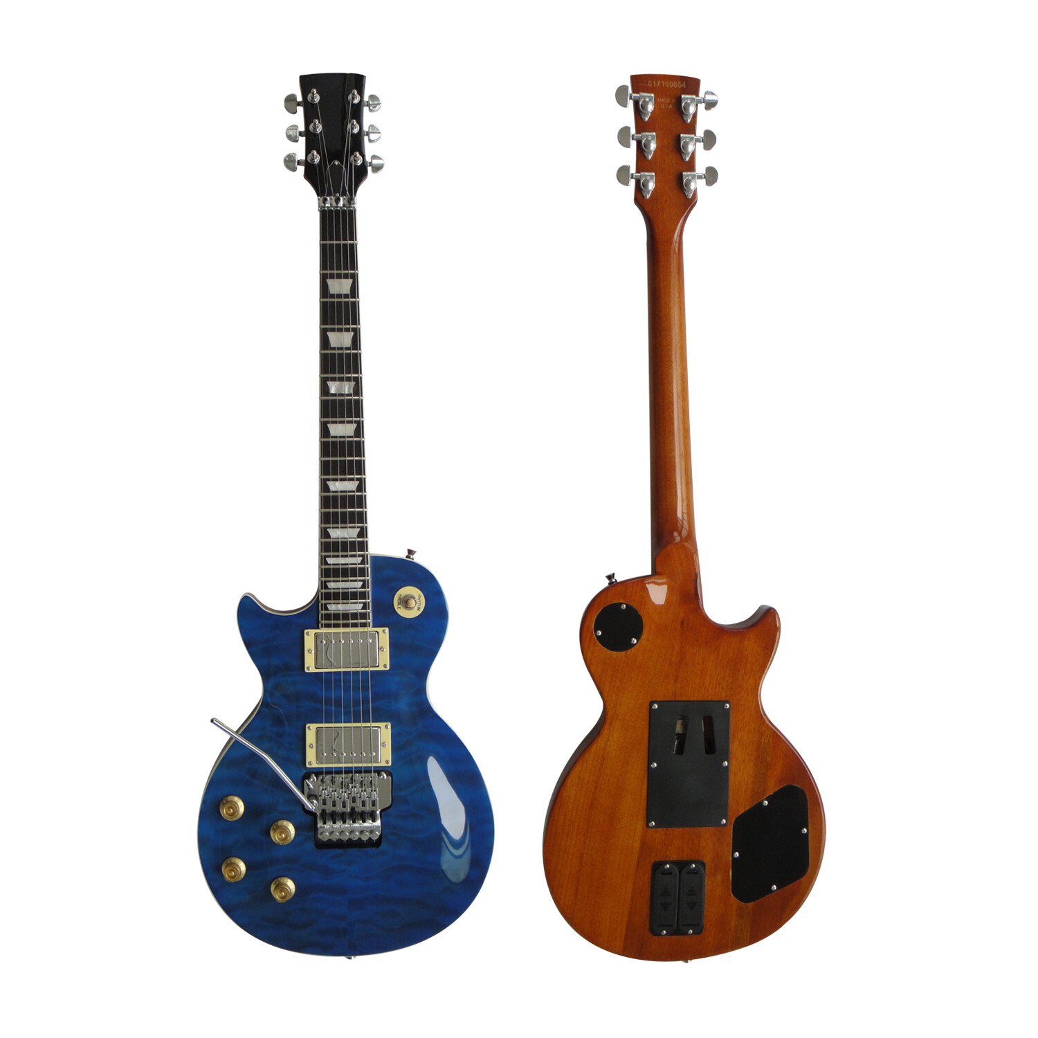 Afanti 22 Frets Left Hand Electric Guitar Mahogany Body with Quilted Maple Veneer