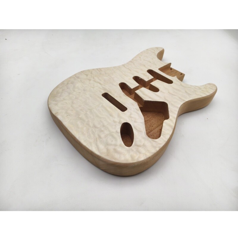 Afanti SSS Mahogany Wood with Quilted Maple Veneer St Electric Guitar Body