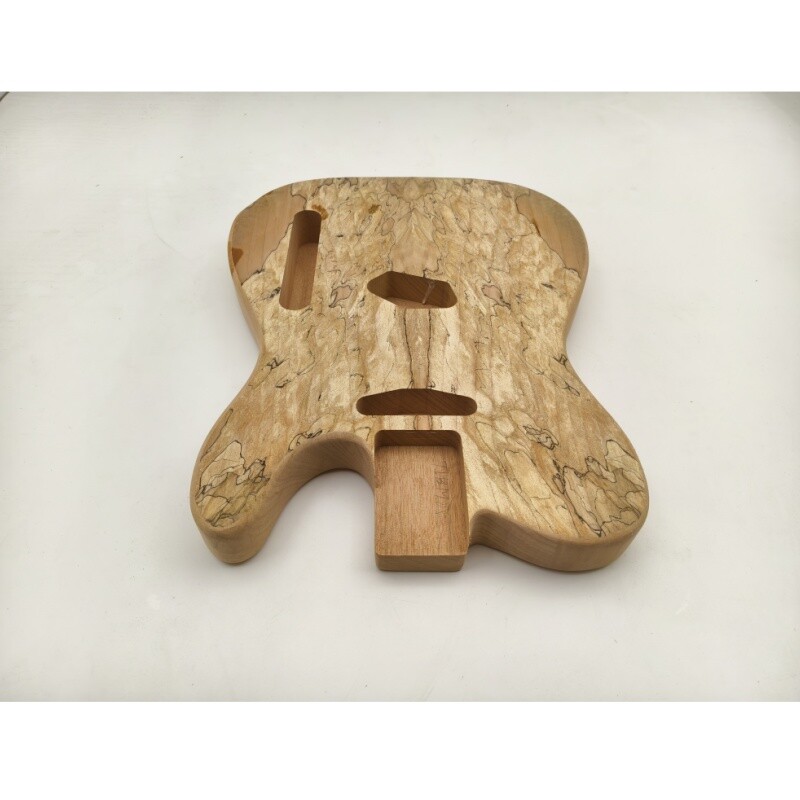 Afanti Unfinished Mahogany with Spalted Maple Veneer TL Electric Guitar Body