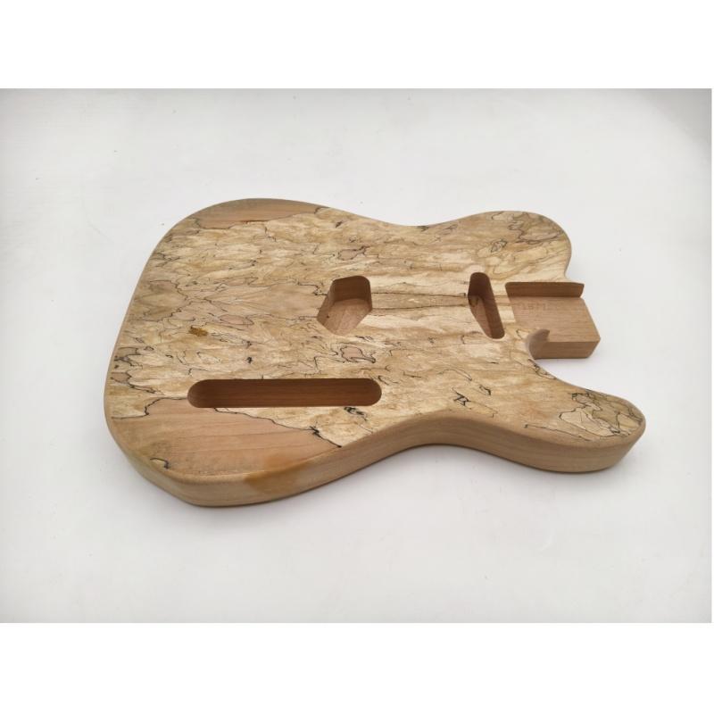 Afanti Unfinished Mahogany with Spalted Maple Veneer TL Electric Guitar Body