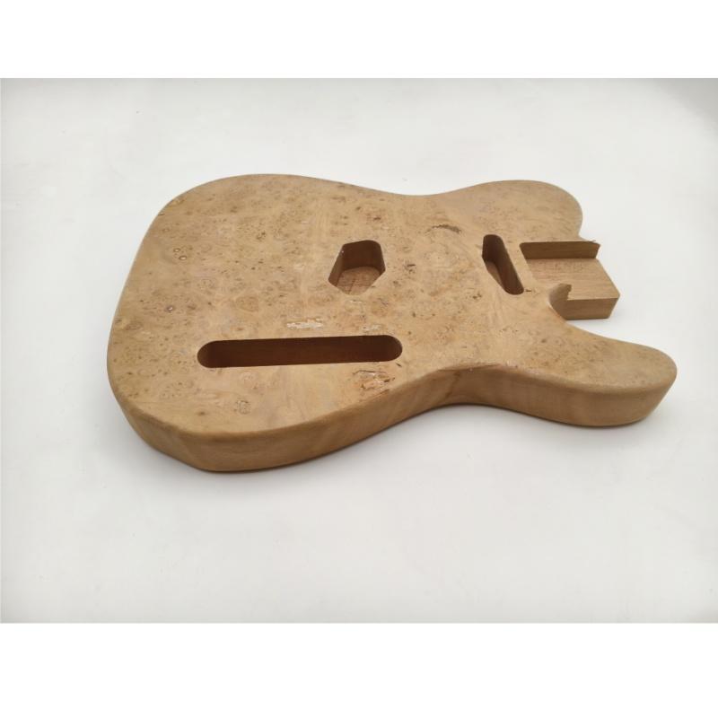 Afanti Unfinished Mahogany with Poplar Burl Veneer TL Electric Guitar Body