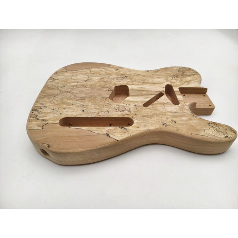 Afanti Unfinished Mahogany with Spalted Maple Veneer TL Guitar Body