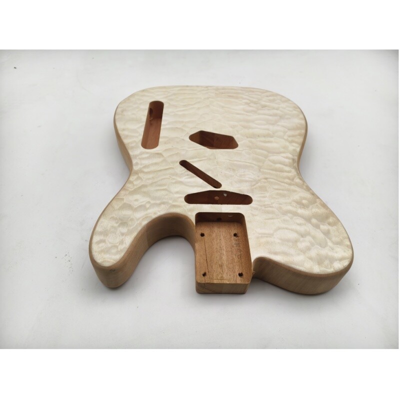 Afanti Unfinished Mahogany with Quilted Maple Veneer TL Electric Guitar Body