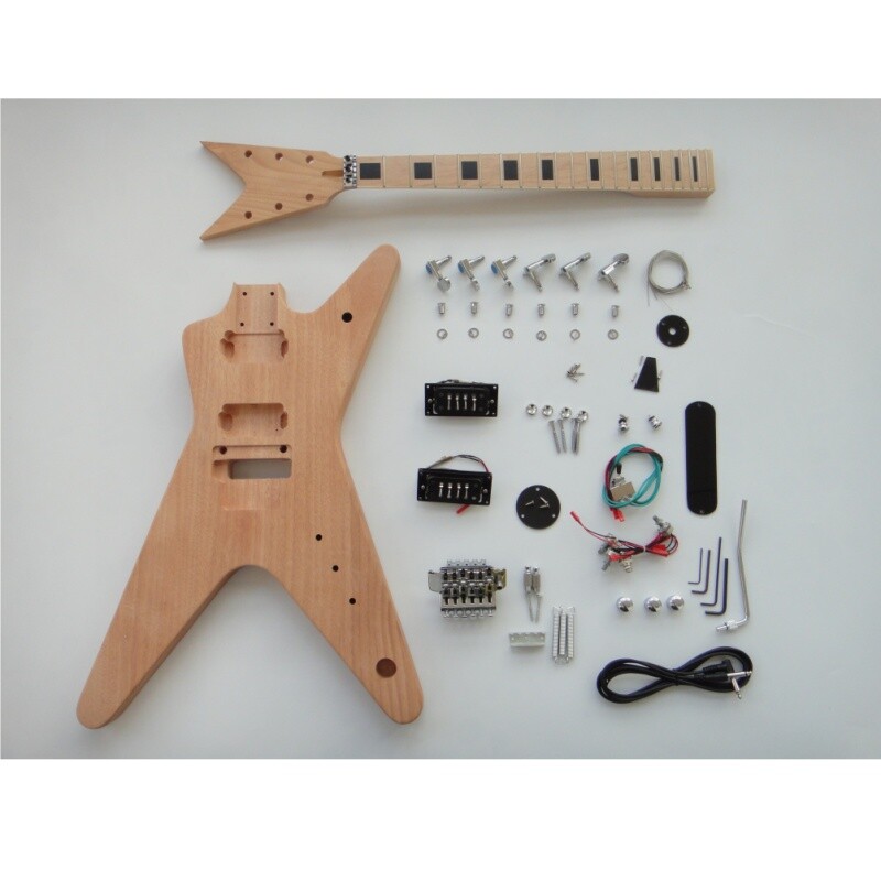 Afanti Mahogany Body and Maple Neck with Locking Nut DIY Guitar Kits