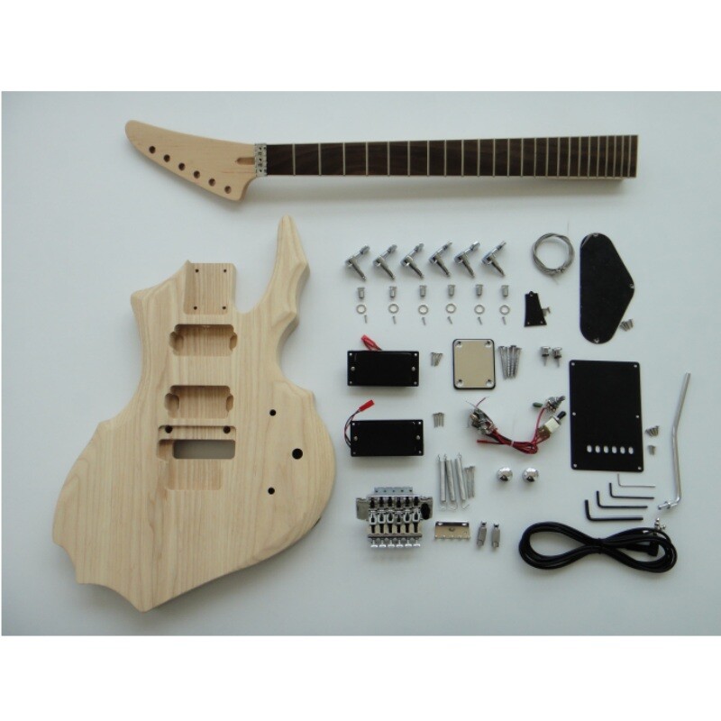Afanti Ash Body Maple Neck with Rosewood Fingerboard Unfinished Guitar Kit