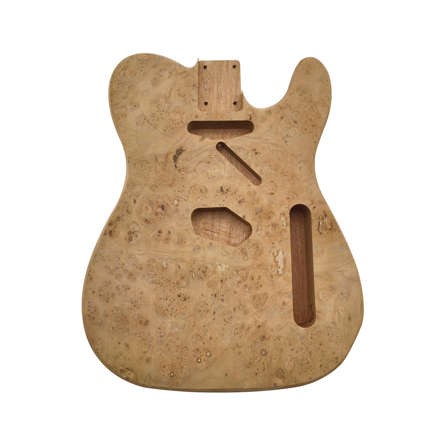 Afanti Unfinished Mahogany with Poplar Burl Veneer TL Guitar Body