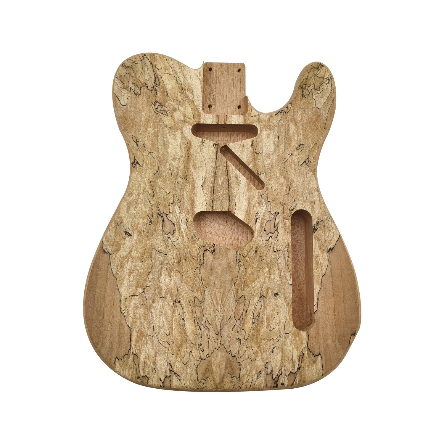 Afanti Unfinished Mahogany with Spalted Maple Veneer TL Guitar Body