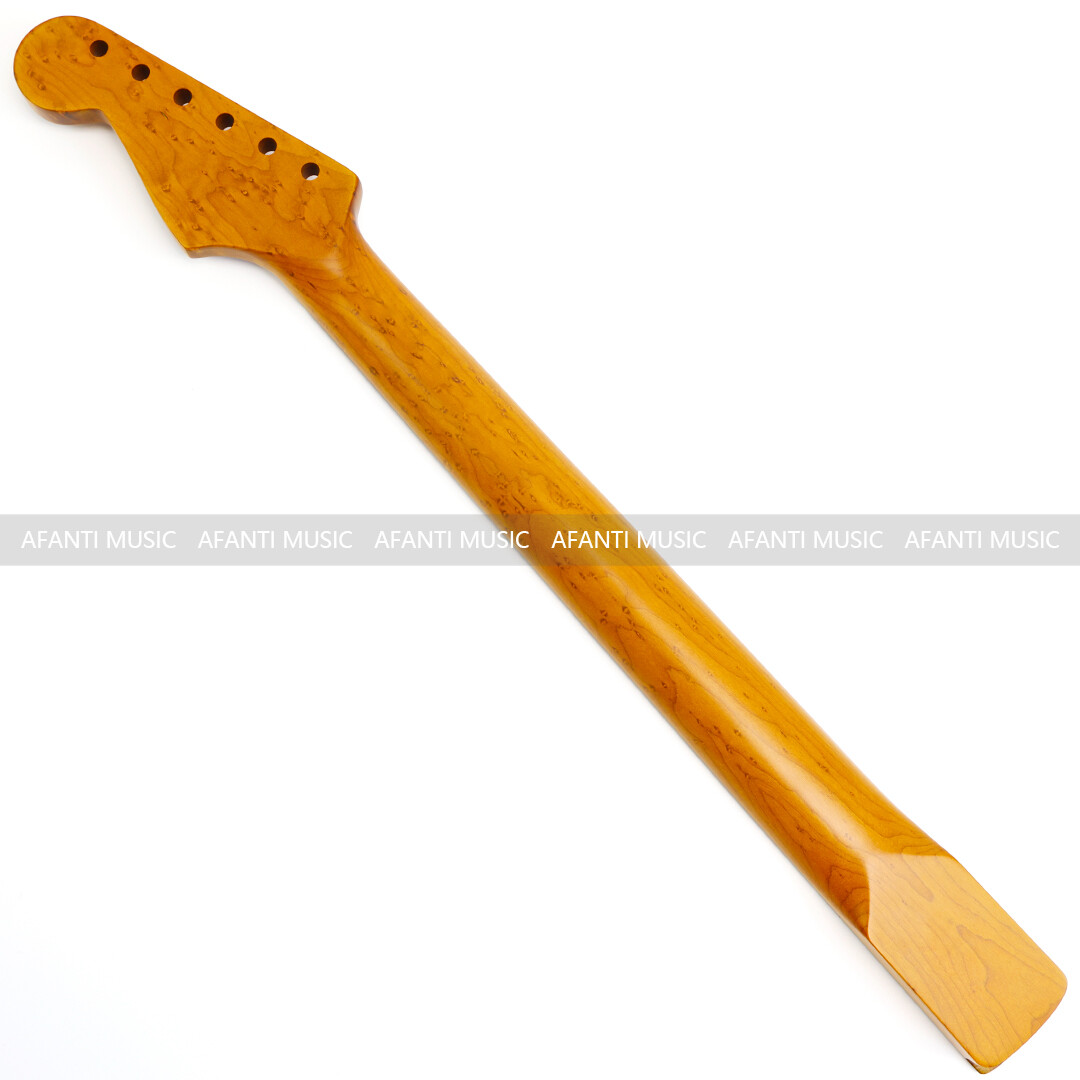 Afanti 22 Frets Top Roasted Birdseye Maple  ST Style Electric Guitar Neck
