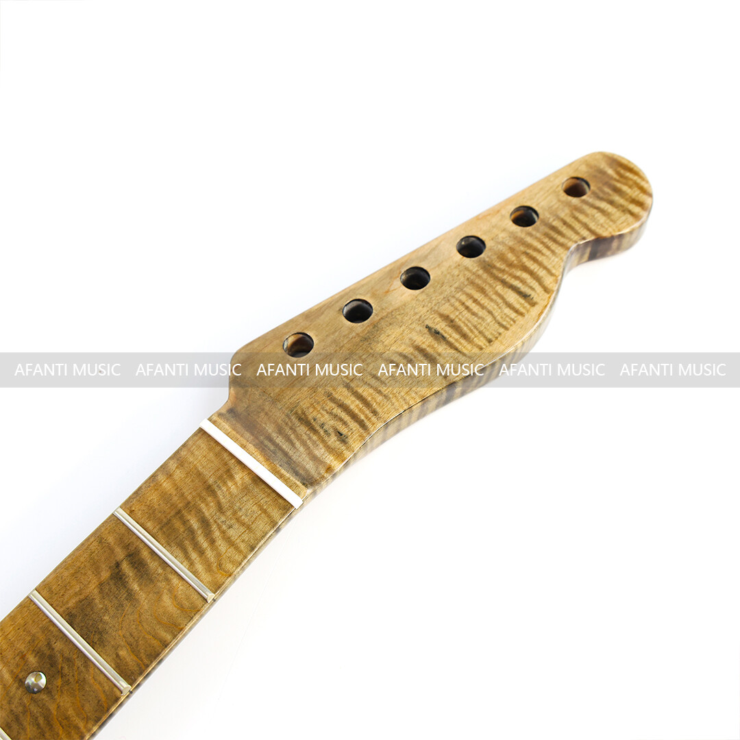 Afanti 21 Frets Glossy Flamed Maple TL Electric Guitar Neck
