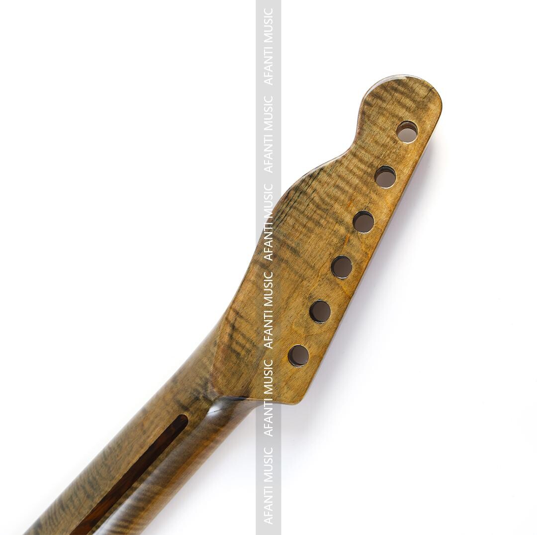 Afanti 21 Frets Glossy Flamed Maple TL Electric Guitar Neck