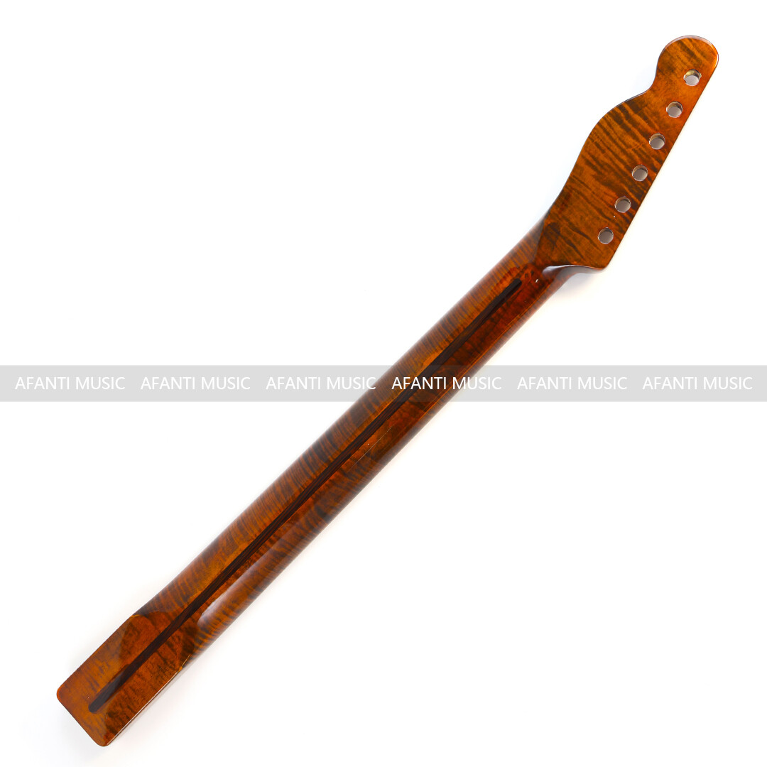 Afanti 21 Frets Glossy Flamed Maple TL Style Electric Guitar Neck