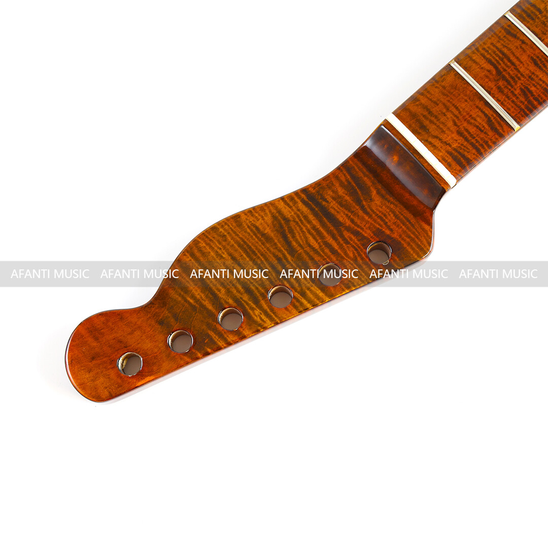 Afanti 21 Frets Glossy Flamed Maple TL Style Electric Guitar Neck