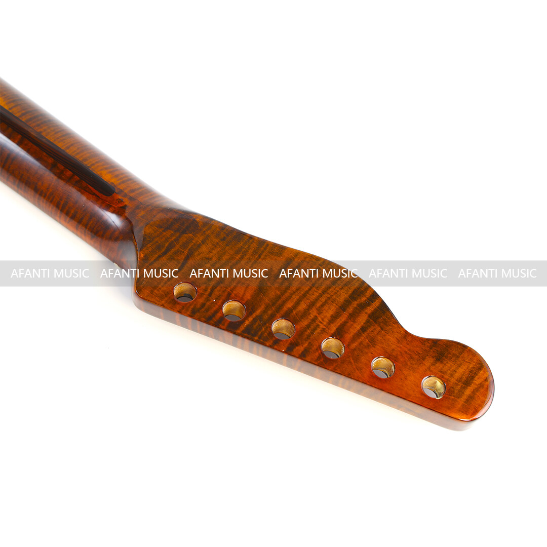 Afanti 21 Frets Glossy Flamed Maple TL Style Electric Guitar Neck