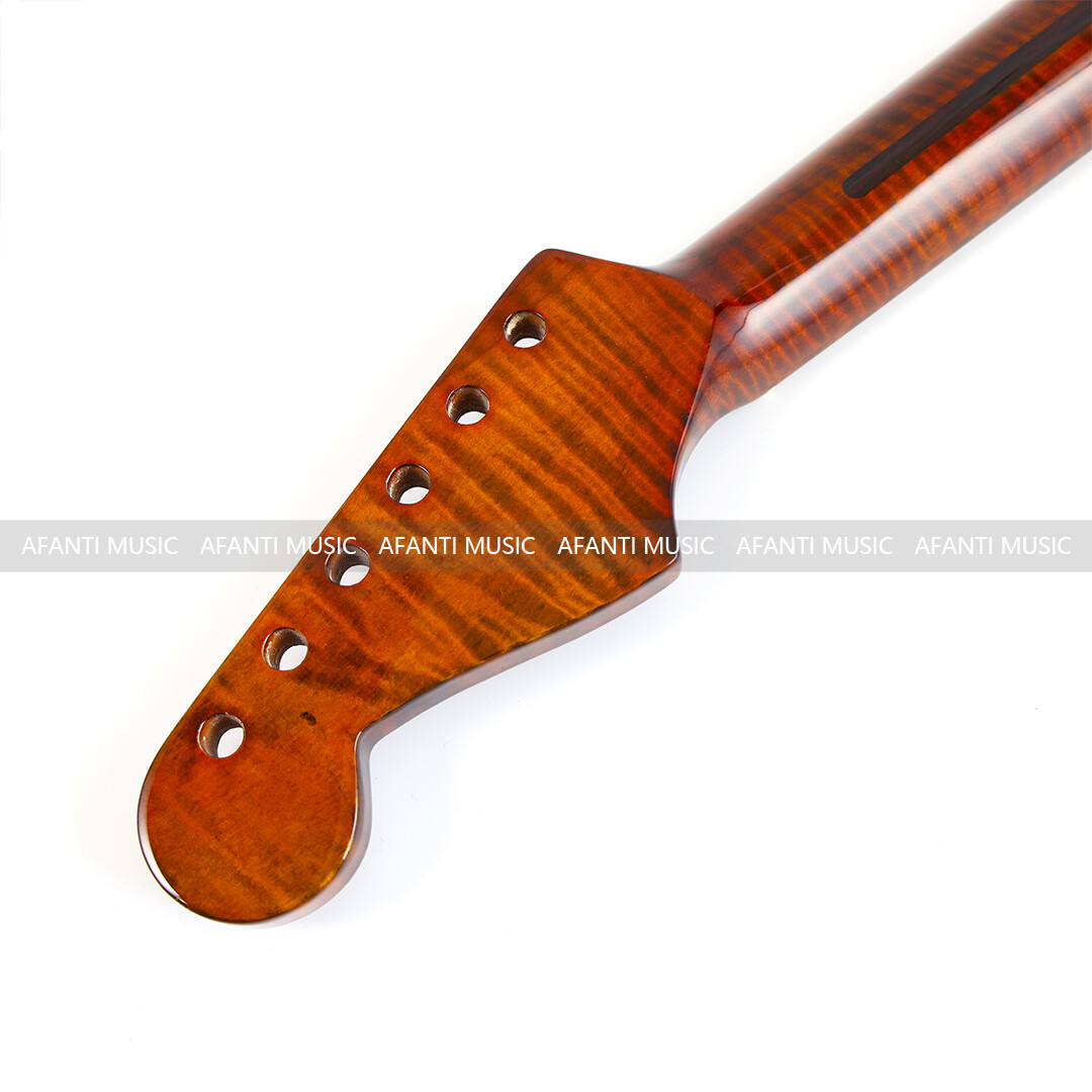 Afanti 22 Frets Flamed Maple ST Electric Guitar Neck