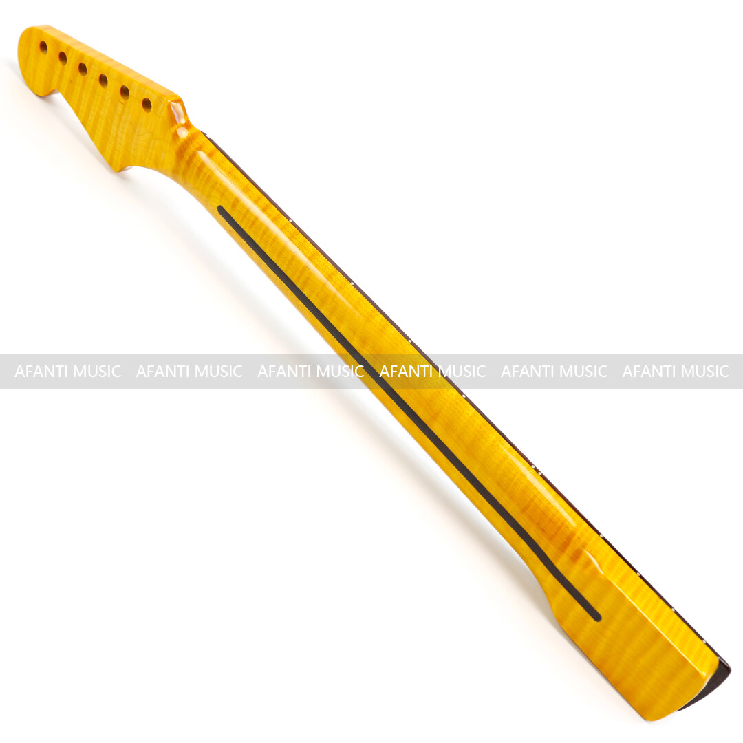 Afanti 22 Frets Top Flamed Maple ST Guitar Neck