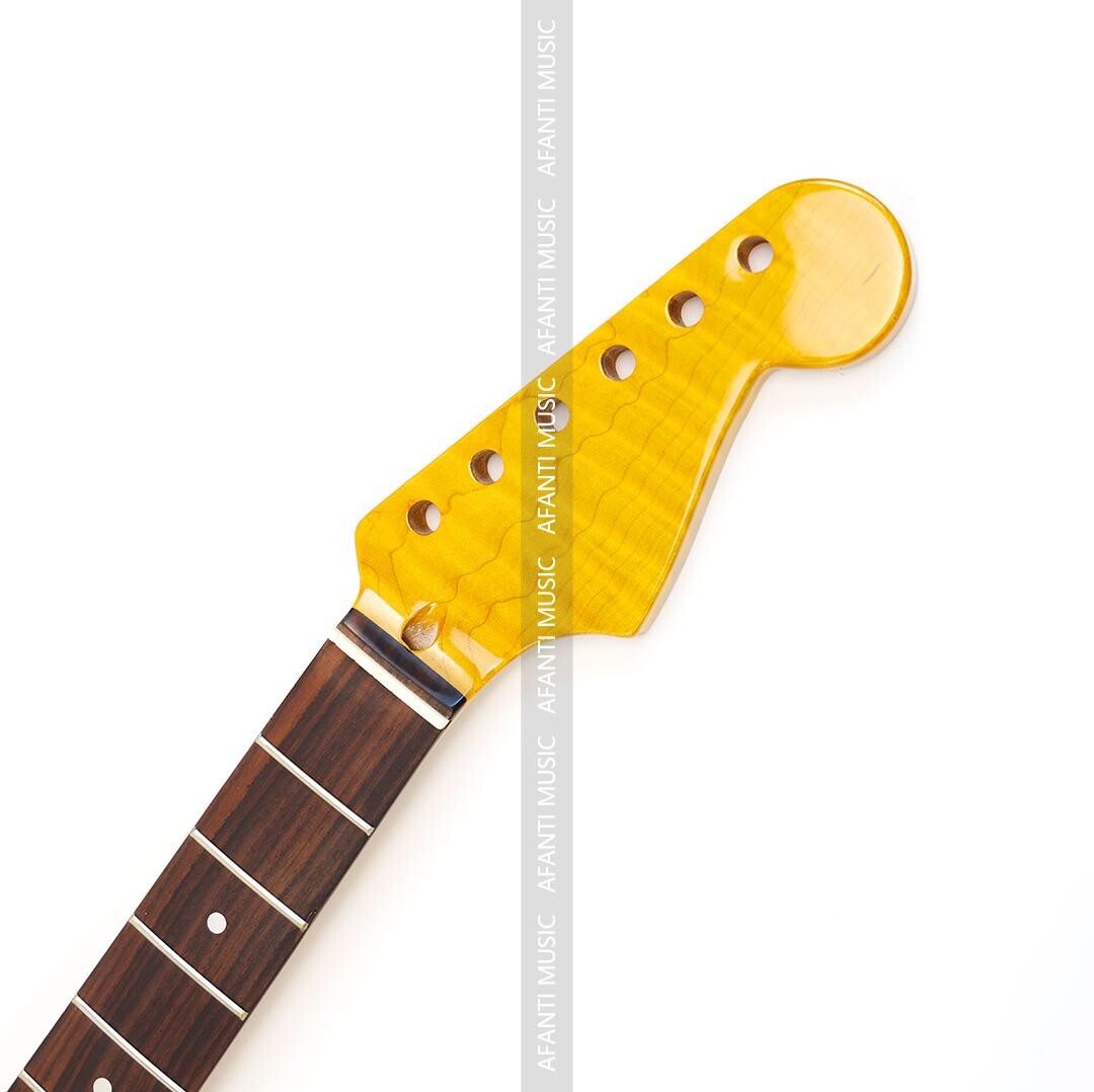 Afanti 22 Frets Top Flamed Maple ST Guitar Neck