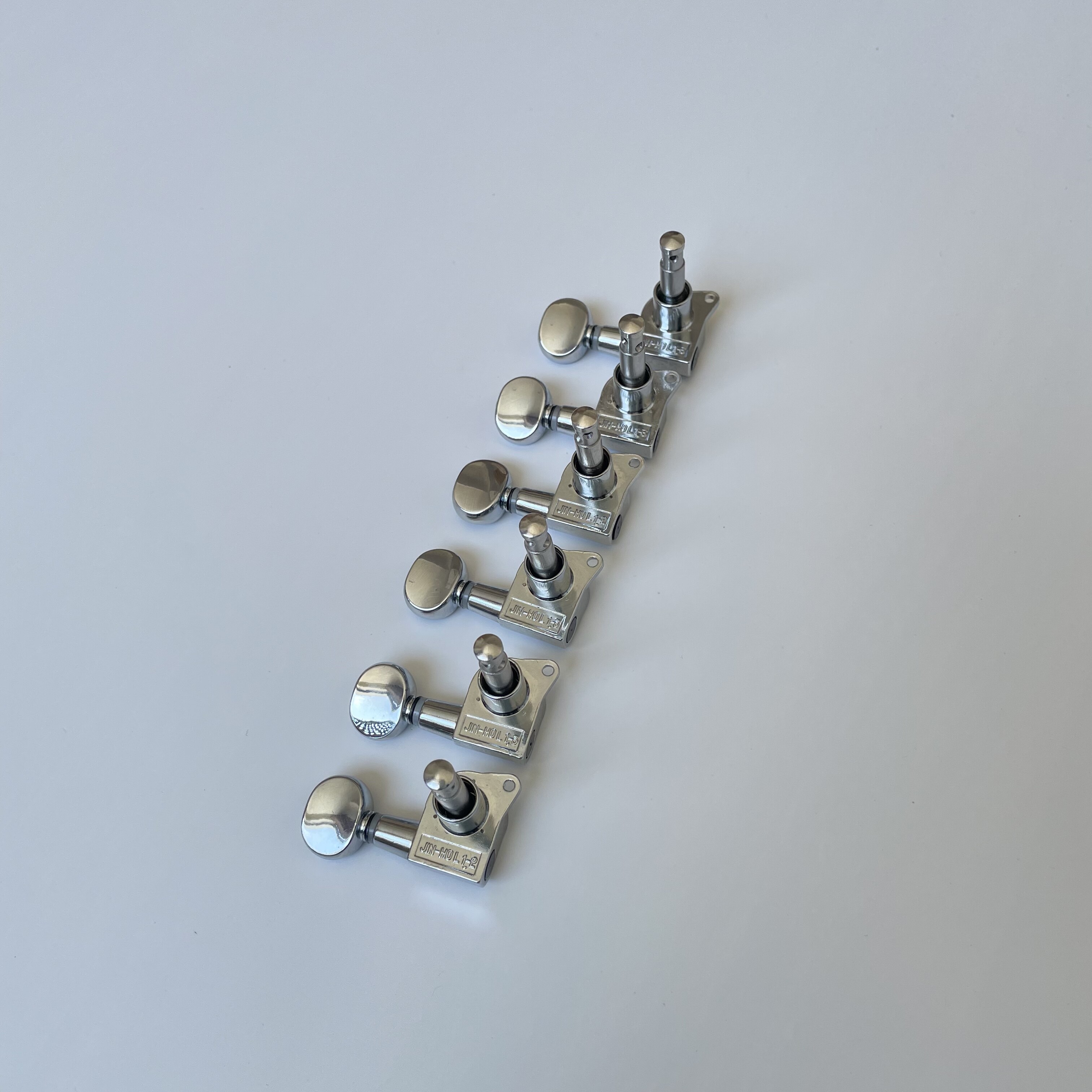 Afanti Sealed 6L Inline Chrome Electric Guitar Tuning Key Pegs